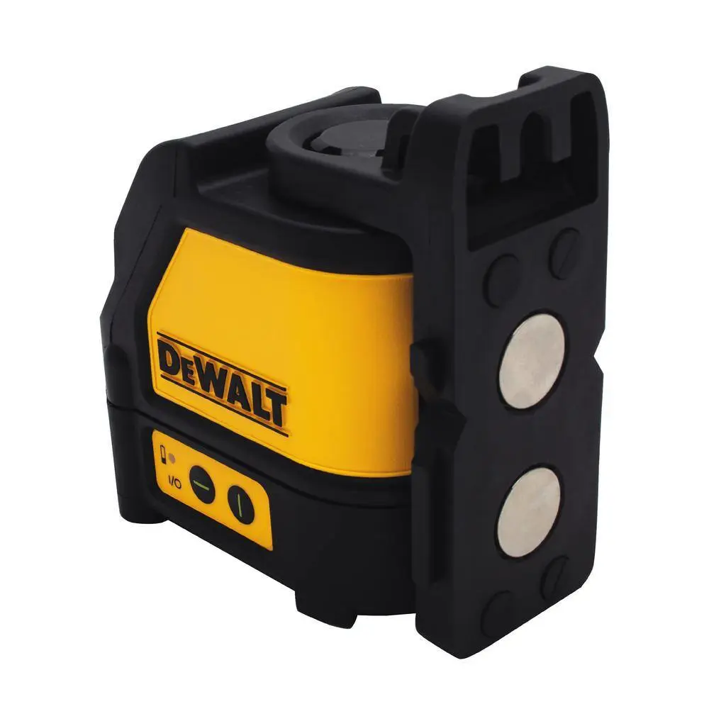 DEWALT 100 ft. Green Self-Leveling Cross Line Laser Level with (3) AA Batteries  Case DW088CG