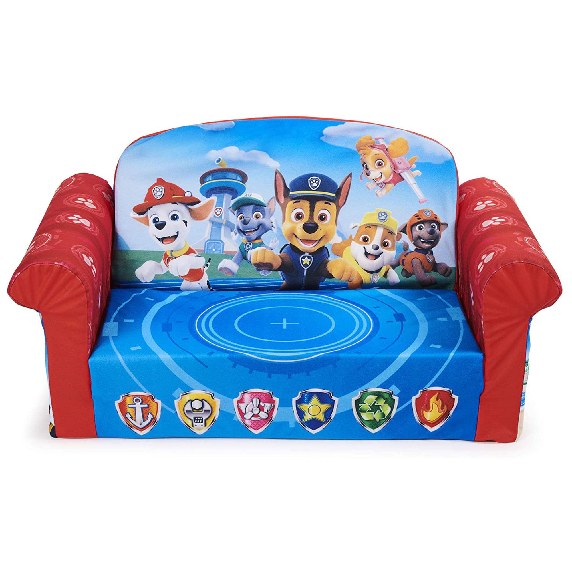 Marshmallow Furniture Kids 2-in-1 Flip Open Foam Sofa, Paw Patrol