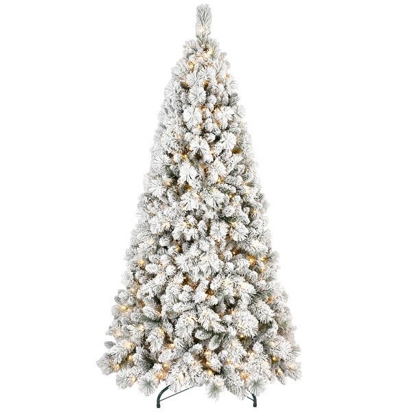 4ft9ft PVC/PE Mixed Flocked Christmas Tree – Natural Look and Easy Setup