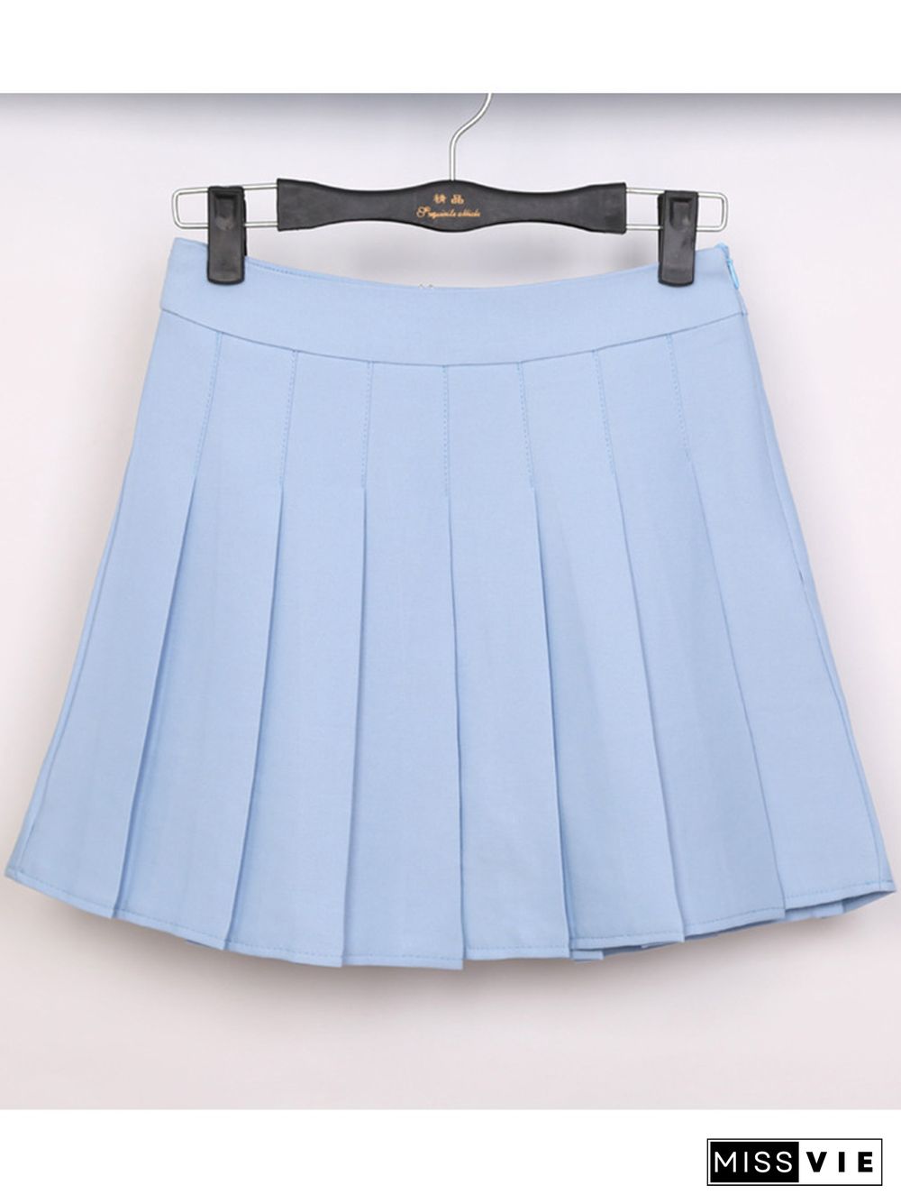 New Spring High Waist Ball Pleated Skirts Harajuku Denim Skirts Solid A-line Sailor Skirt Japanese School Uniform