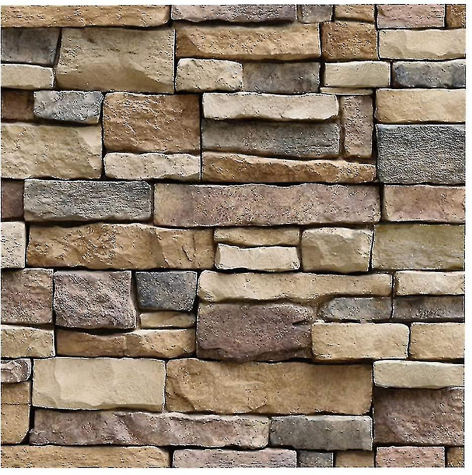 3d Wall Panels Self-adhesive Stone Look Wallpaper Waterproof Brick