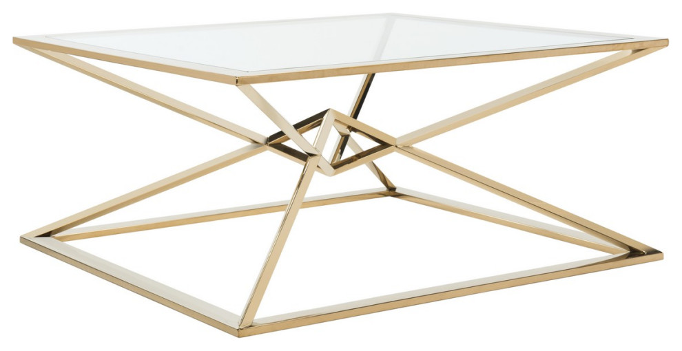 Kalle Glass Top Coffee Table   Contemporary   Coffee Tables   by Peachtree Fine Furniture  Houzz