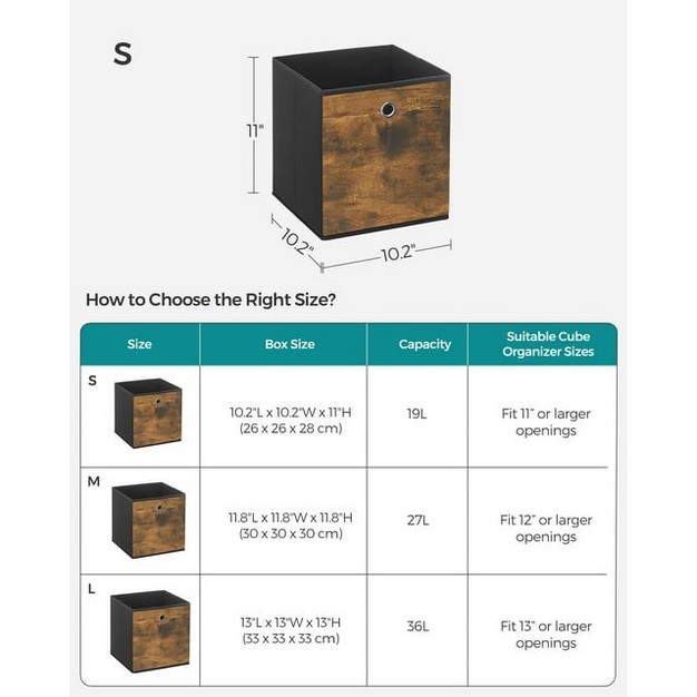 Songmics Cube Storage Bin 6 Foldable Oxford Fabric And Non woven Fabric Cube Organizer Bin With Handles Storage Box