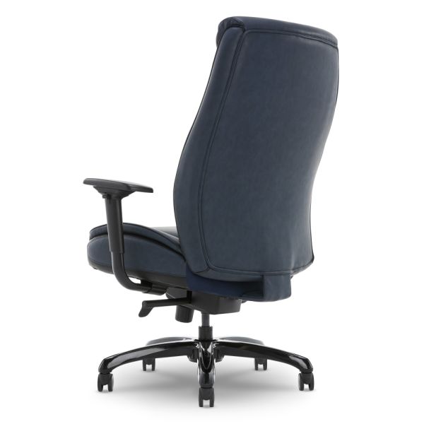 Shaquille O'Neal Nereus Ergonomic Bonded Leather High-Back Executive Chair， Navy