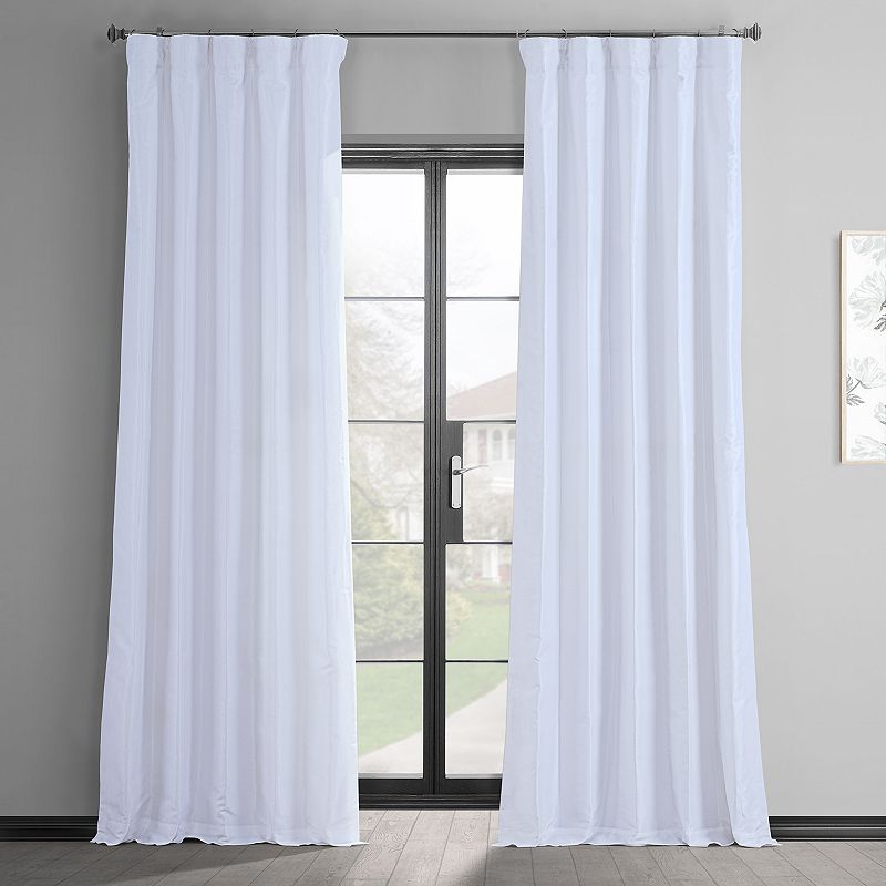 EFF 1-Panel Vintage Textured Faux-Dupioni Silk Window Curtain