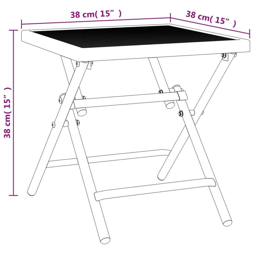 vidaXL Folding Patio Table Anthracite 15\