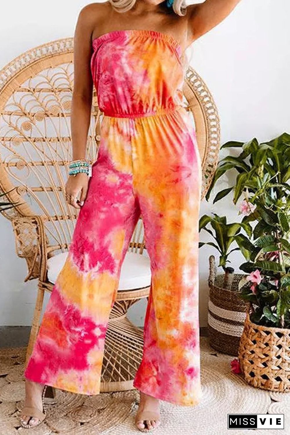 Tie Dye Tub Wide Leg Jumpsuit