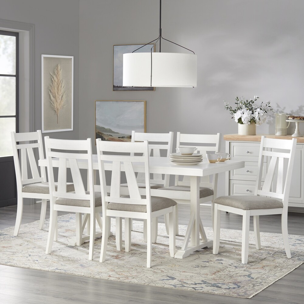 Lifestorey Miller 7 piece Modern Farmhouse Dining Set