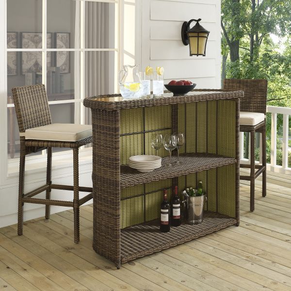 Bradenton Outdoor Wicker Bar