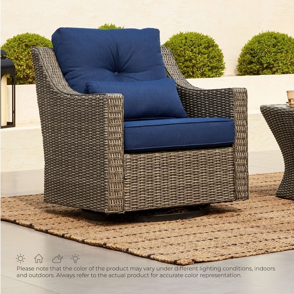 Murphy Outdoor Wicker Patio Furniture Swivel Glider Chair