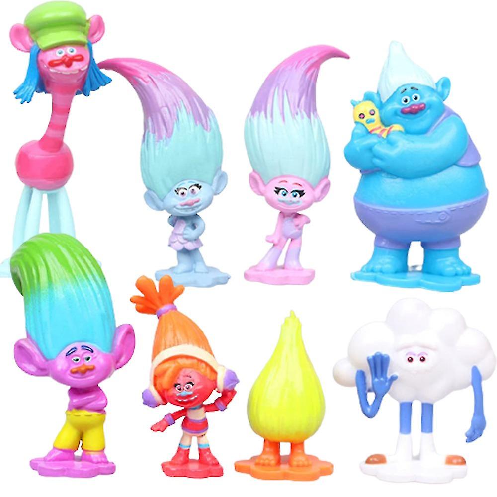 12 Pcs Troll Toys， Mini Troll Figure Toys Model Dolls Table Home Decoration Kids Gifts