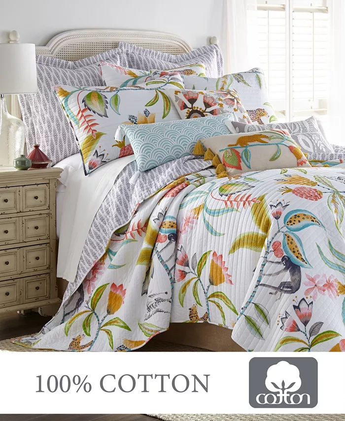 Levtex Melina Tropical Floral 2-Pc. Quilt Set， Twin