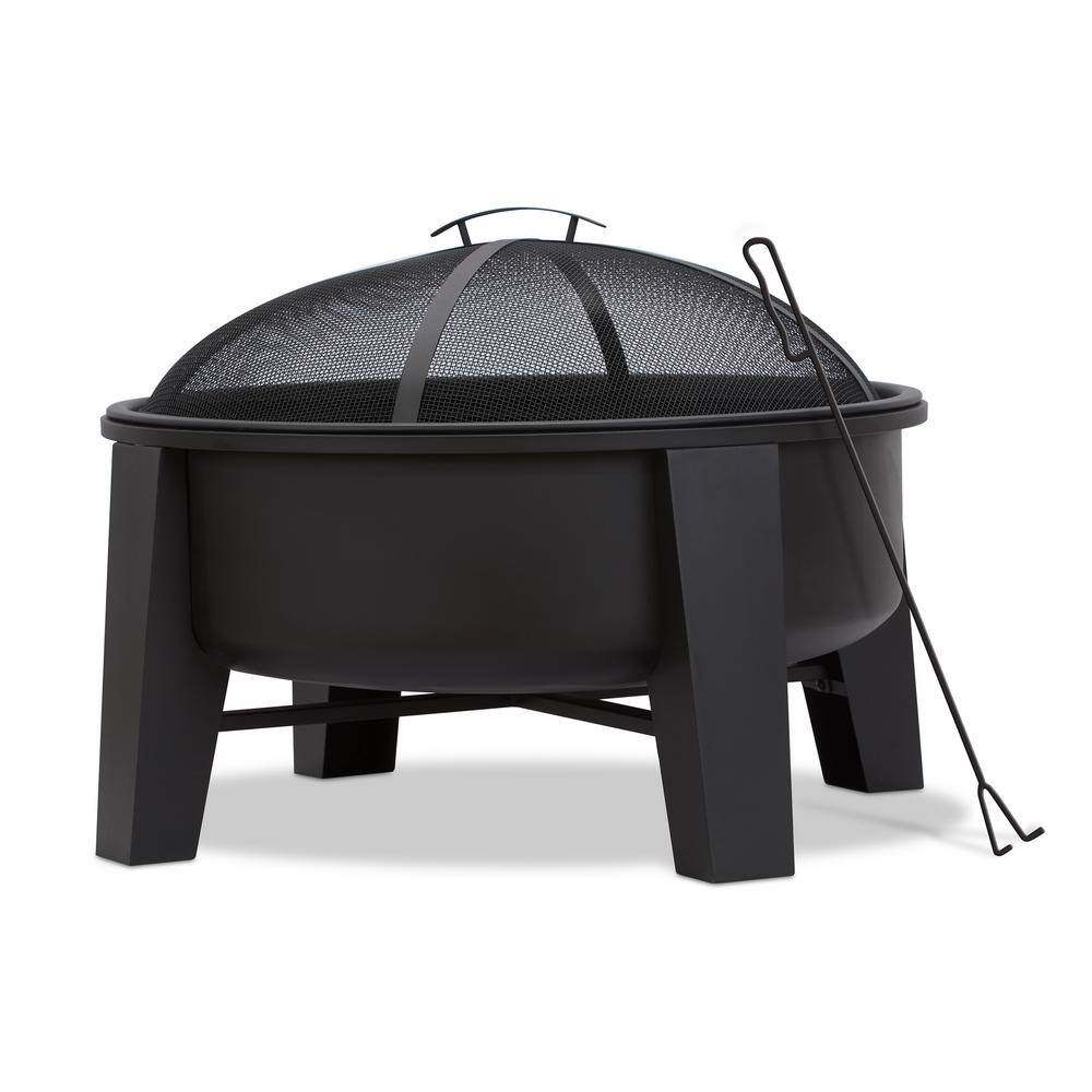 Forsyth 35 in. Outdoor Iron Wood-Burning Fire Pit 360-BK