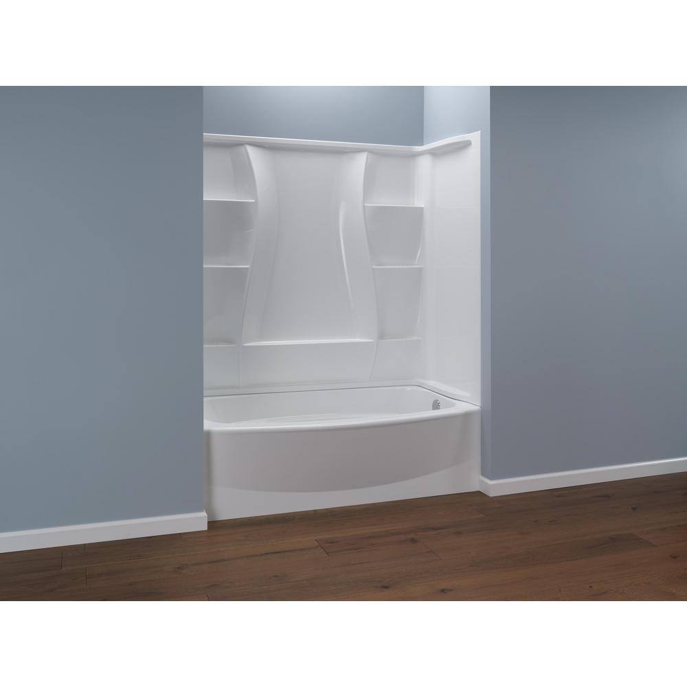 Delta Classic 400 Curve 60 in. x 30 in. Soaking Bathtub with Right Drain in High Gloss White 40114R