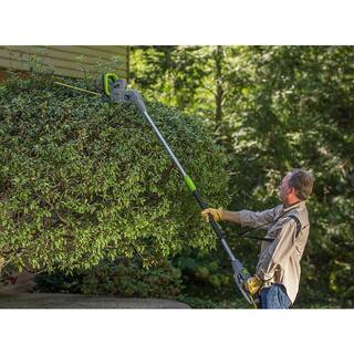 Earthwise 8 in. 7 Amp Electric Chainsaw and 18 in. 4.5 Amp Hedge Trimmer with Pole Attachment (4-Tools in-1) CVP41810