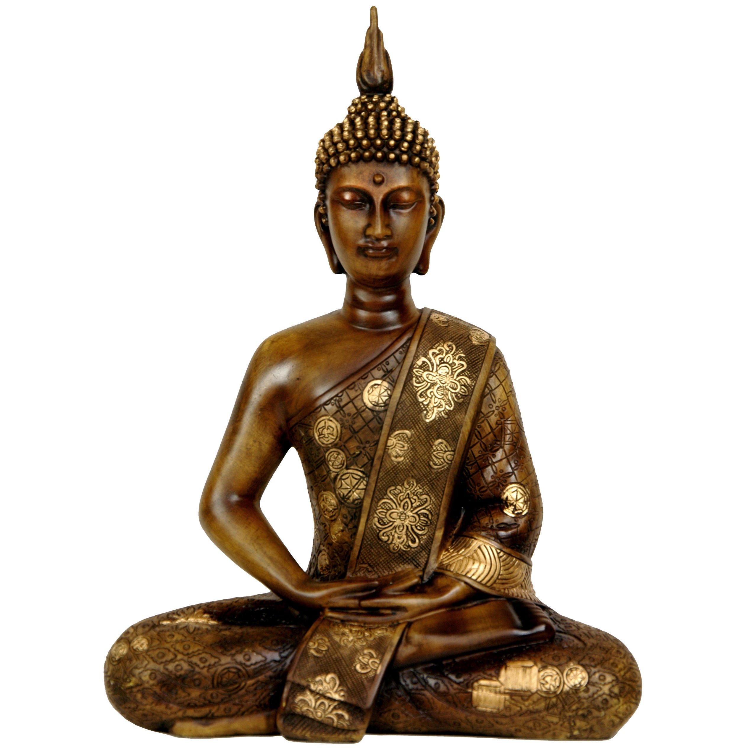 Oriental Furniture Meditating Buddha Statue -11"