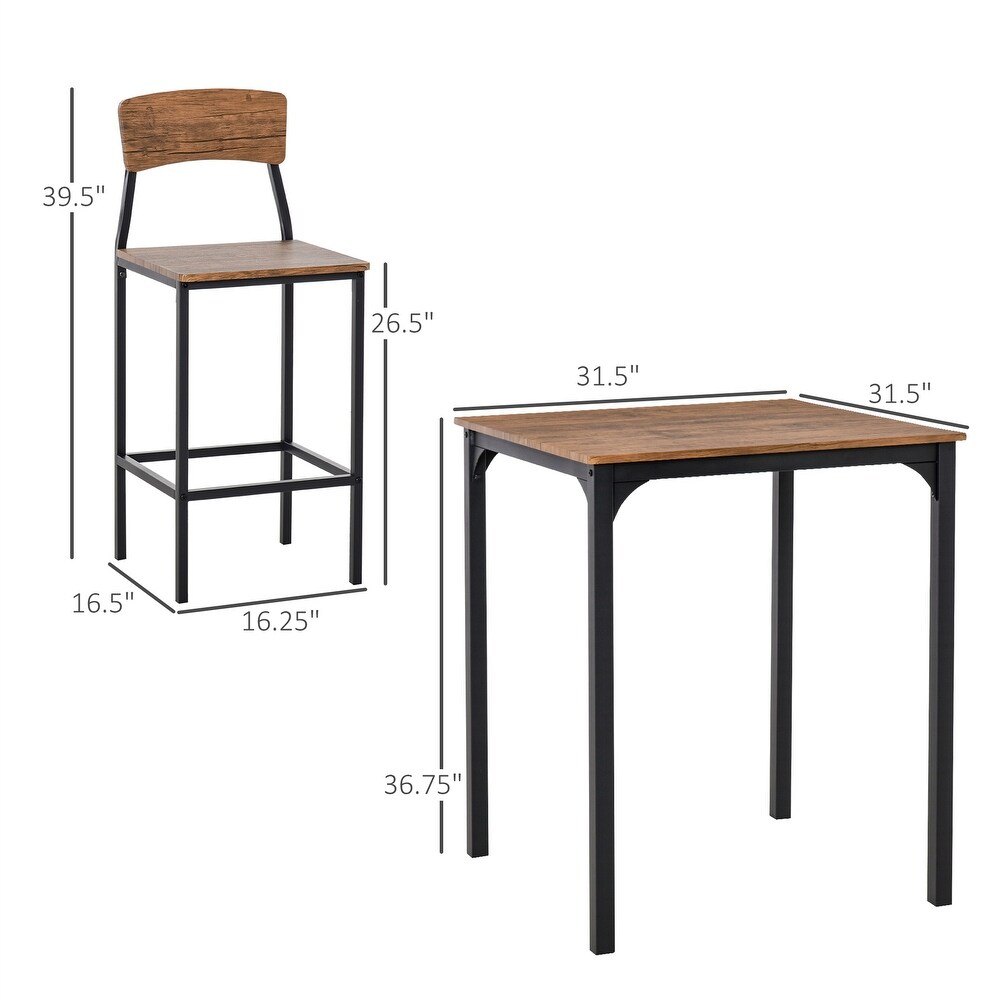 Industrial Counter Height Dining Table Set