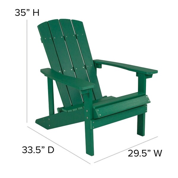 Outdoor AllWeather Poly Resin Wood Adirondack Chair