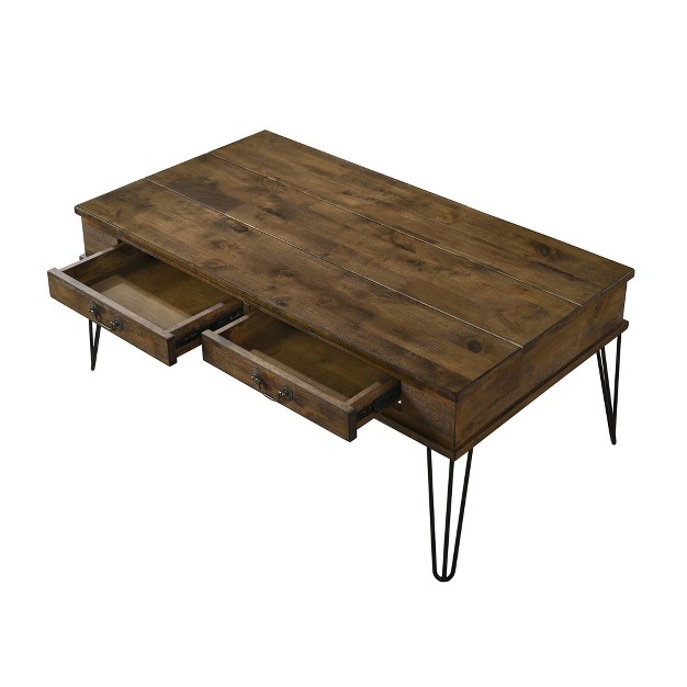 Dubon 2 Drawer Coffee Table Rustic Oak Homes Inside Out