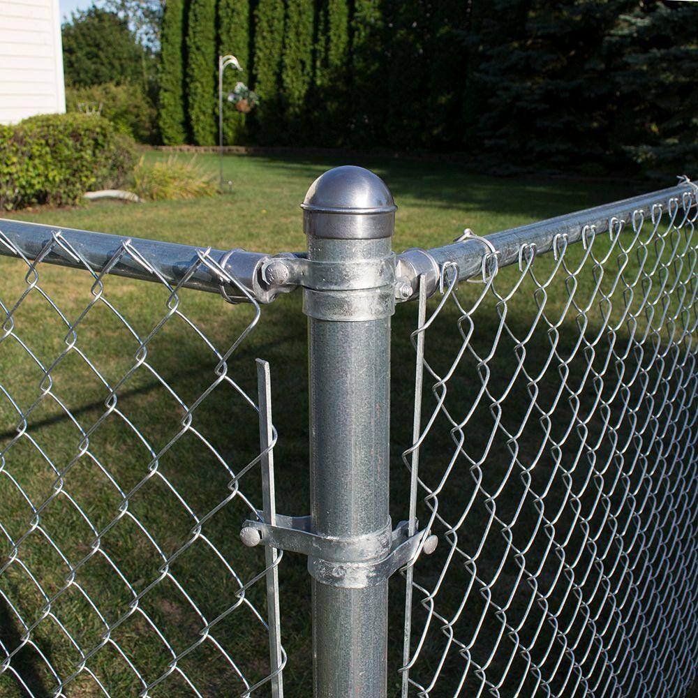 YARDGARD 1-38 in Dia x 10 ft. 6 in. 17-Gauge Galvanized Steel Chain Link Fence Top Rail Post 328913DPT