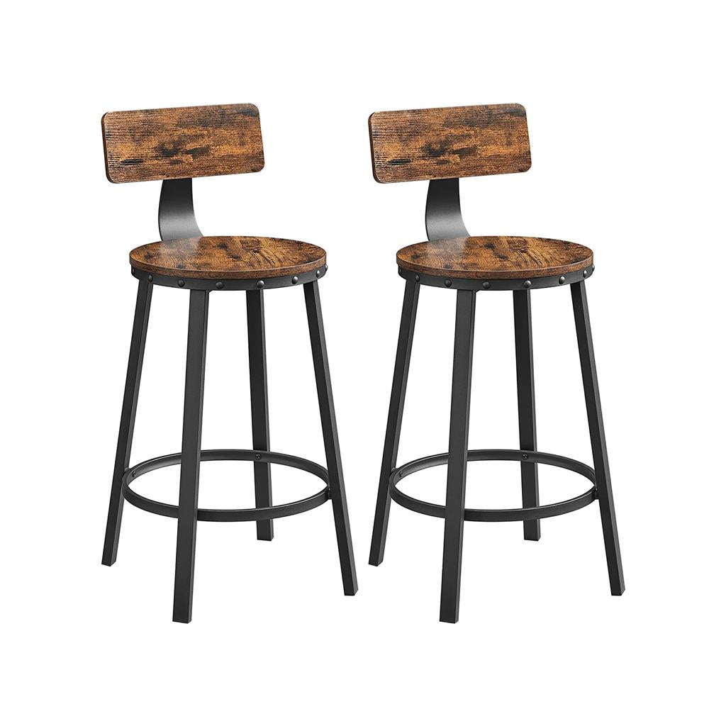 VASAGLE Kitchen Stools with Backrest