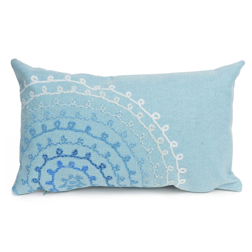 Liora Manne Visions III Ombre Threads Indoor/Outdoor Pillow Aqua 12\