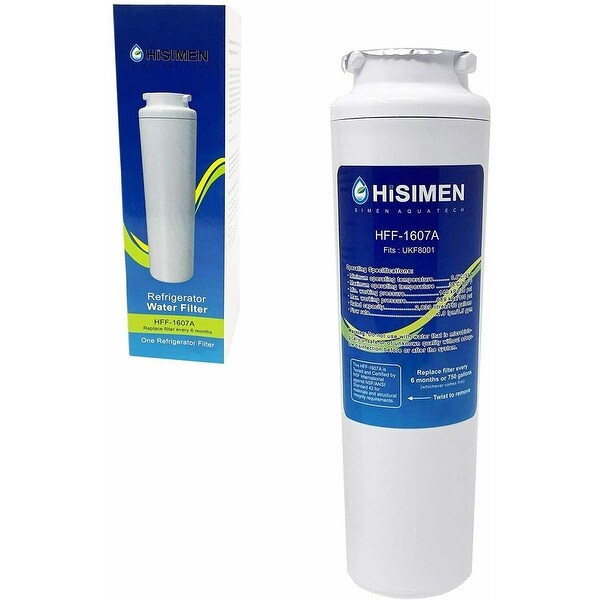 3 Pack HiSimen UKF8001 Whirlpool Genuine Refrigerator Water Filter NSF Certified