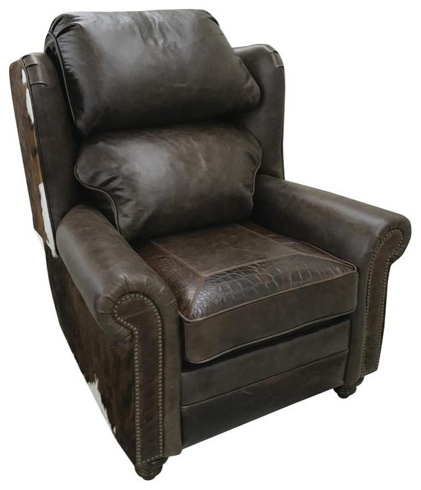 Maverick II Oversized Wingback Western Leather Recliner   Southwestern   Recliner Chairs   by Great Blue Heron Furniture  Houzz