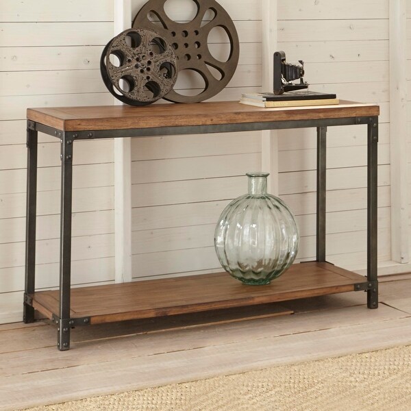 Leyburn Industrial Style Wood and Metal Sofa Table by Greyson Living