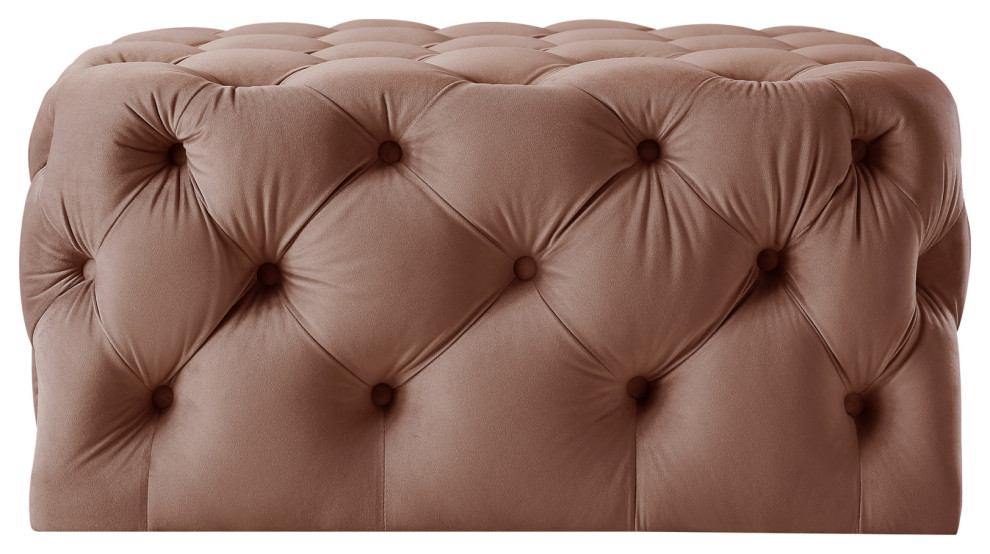 Lewis over Tufted Square Cocktail Ottoman   Transitional   Footstools And Ottomans   by Inspired Home  Houzz