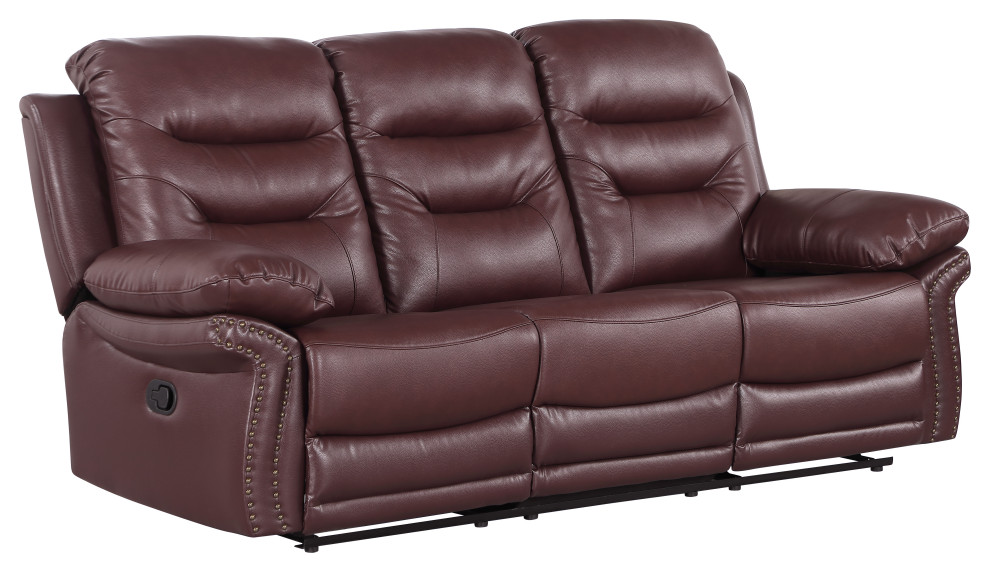 Anders Leather Air Match Recliner Collection  2 Piece With Console   Contemporary   Living Room Furniture Sets   by Luxuriant Furniture  Houzz