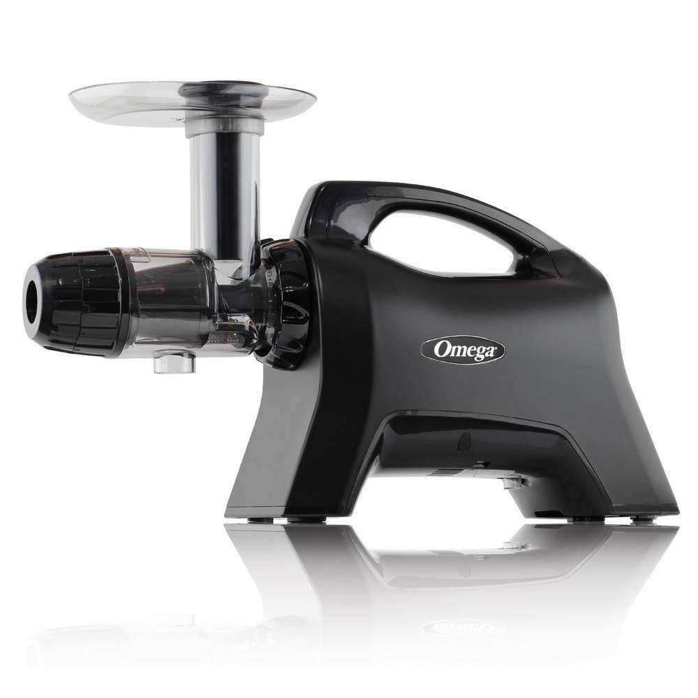 Omega Cold Press Matte Black Masticating Horizontal Juicer with 3-Stage Augur NC1000MB13