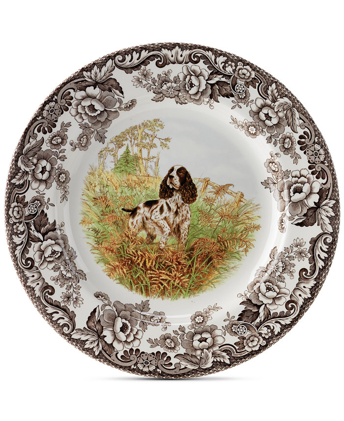 Spode Woodland English Spaniel Dinner Plate