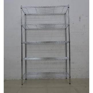 HDX 5-Tier Steel Wire Shelving Unit with Casters in Chrome (48 in. W x 72 in. H x 18 in. D) HD1848-5LHCCPS