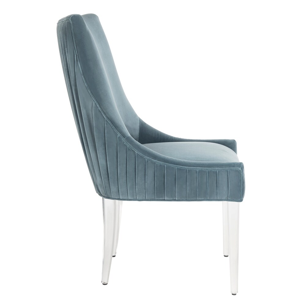 SAFAVIEH Couture De Luca Acrylic Leg Side Chair   Seafoam   22\