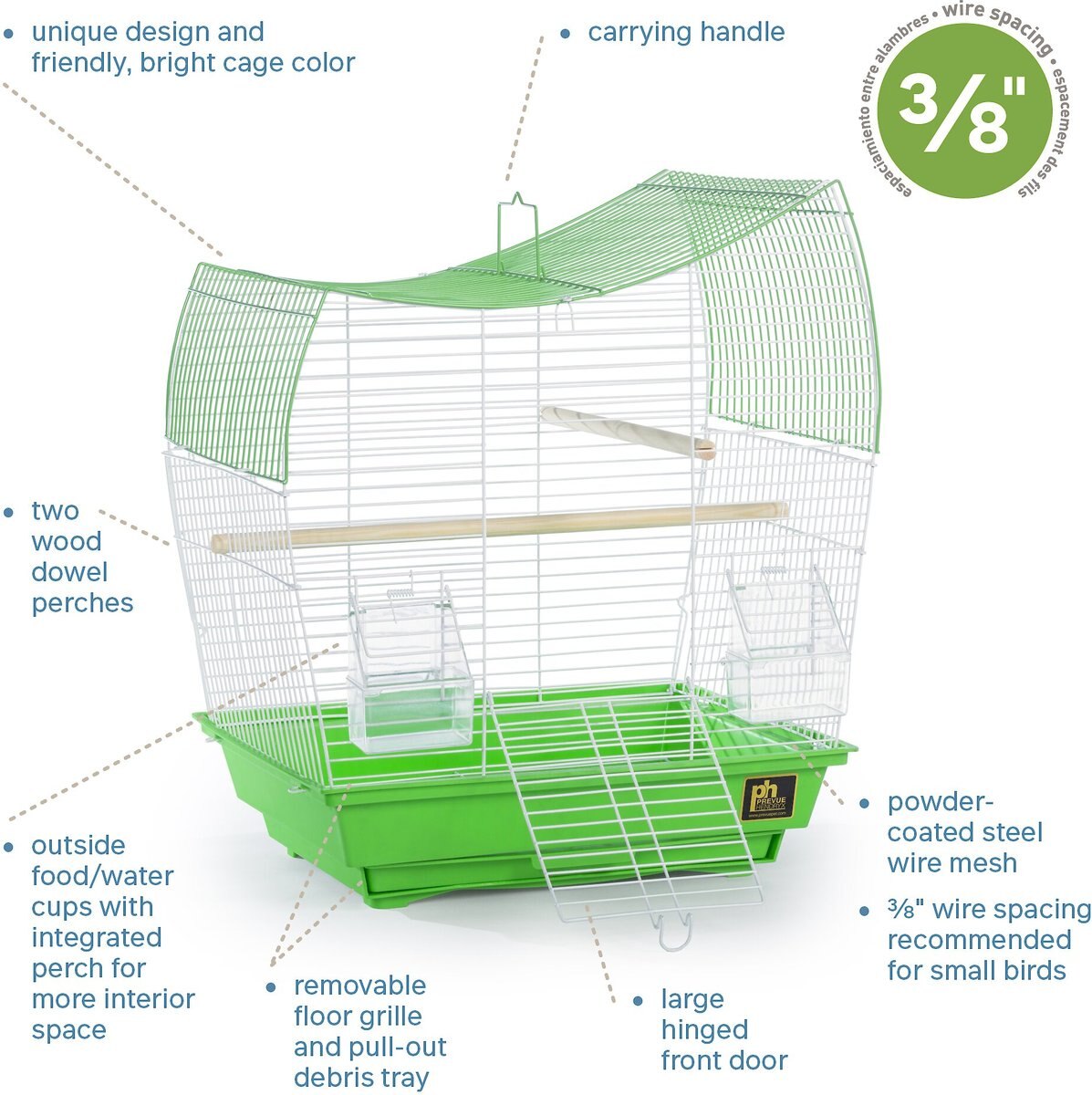 Prevue Pet Products Southbeach Wave Top Bird Cage