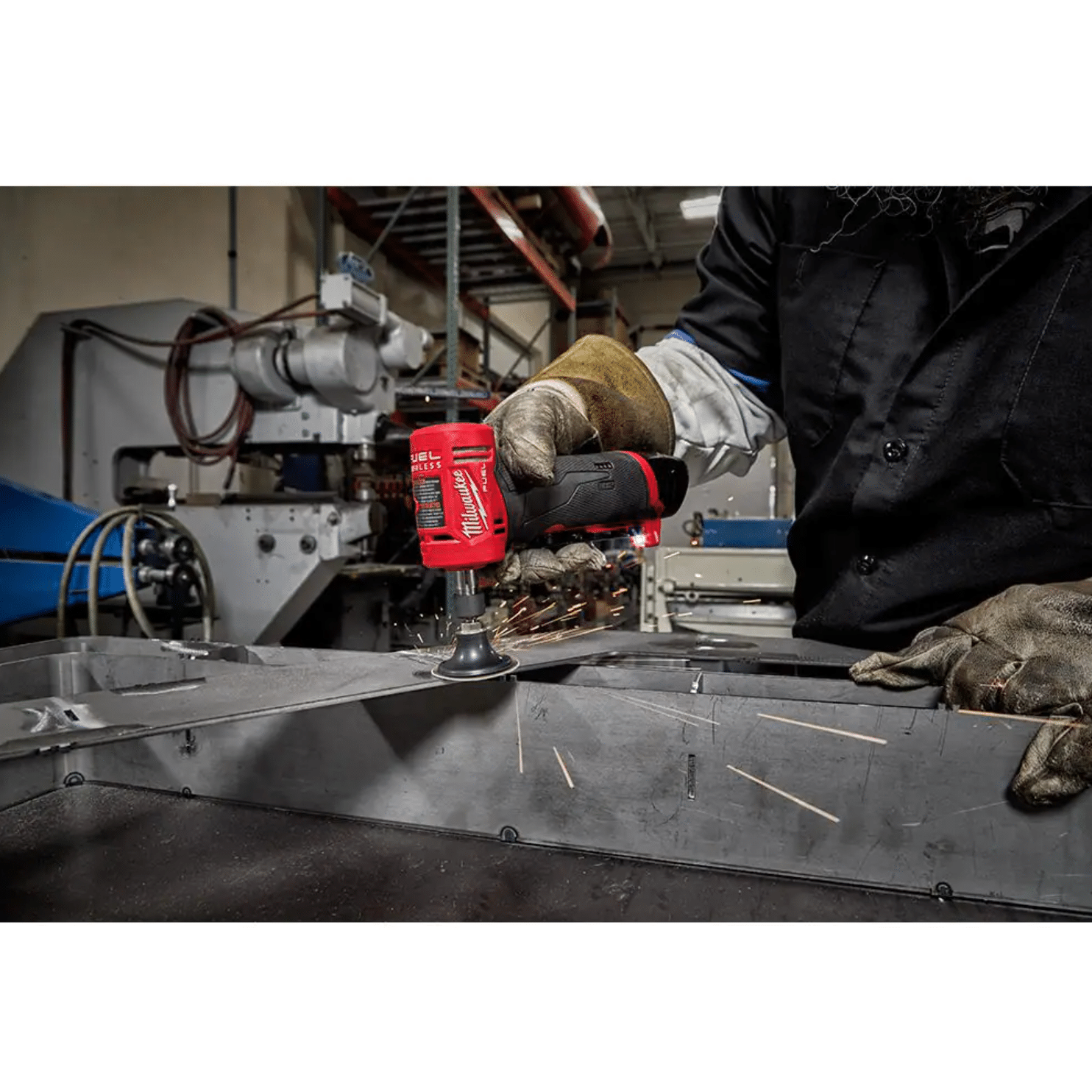 Milwaukee M12 FUEL 12-Volt Lithium-Ion Brushless Cordless 1/4 in. Right Angle Die Grinder， Tool-Only (2485-20)