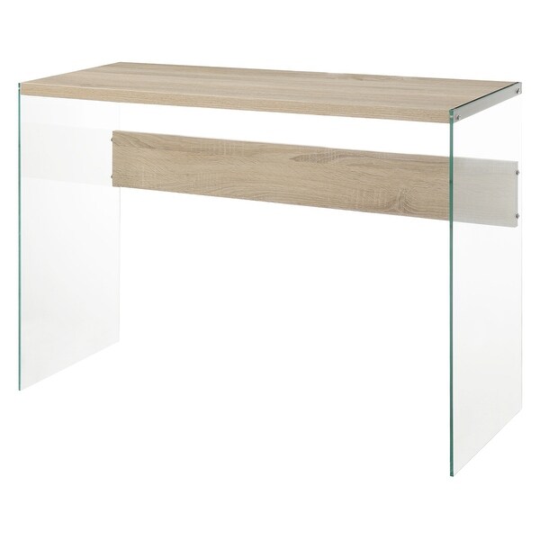 Porch and Den Urqhuart Mixed Material Glass Console Table