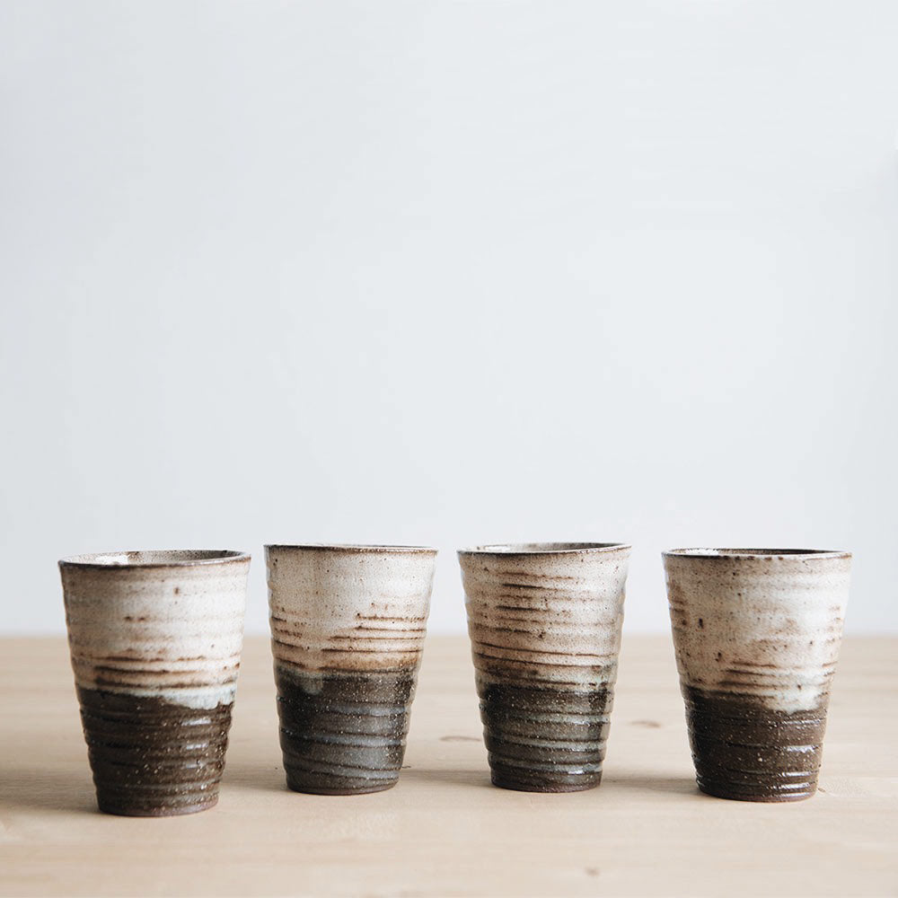 Rustic Ceramic Cup - Set of 4