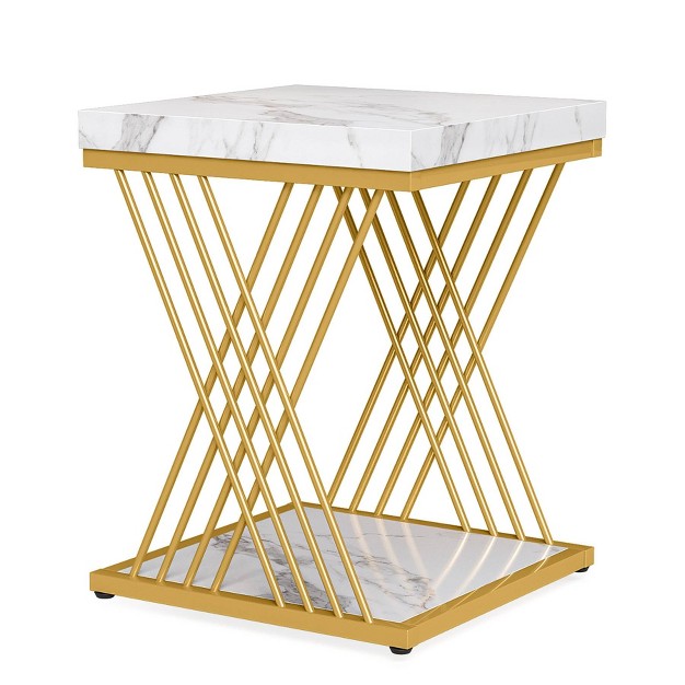 Tribesigns 2 tier End Table Square Side Table