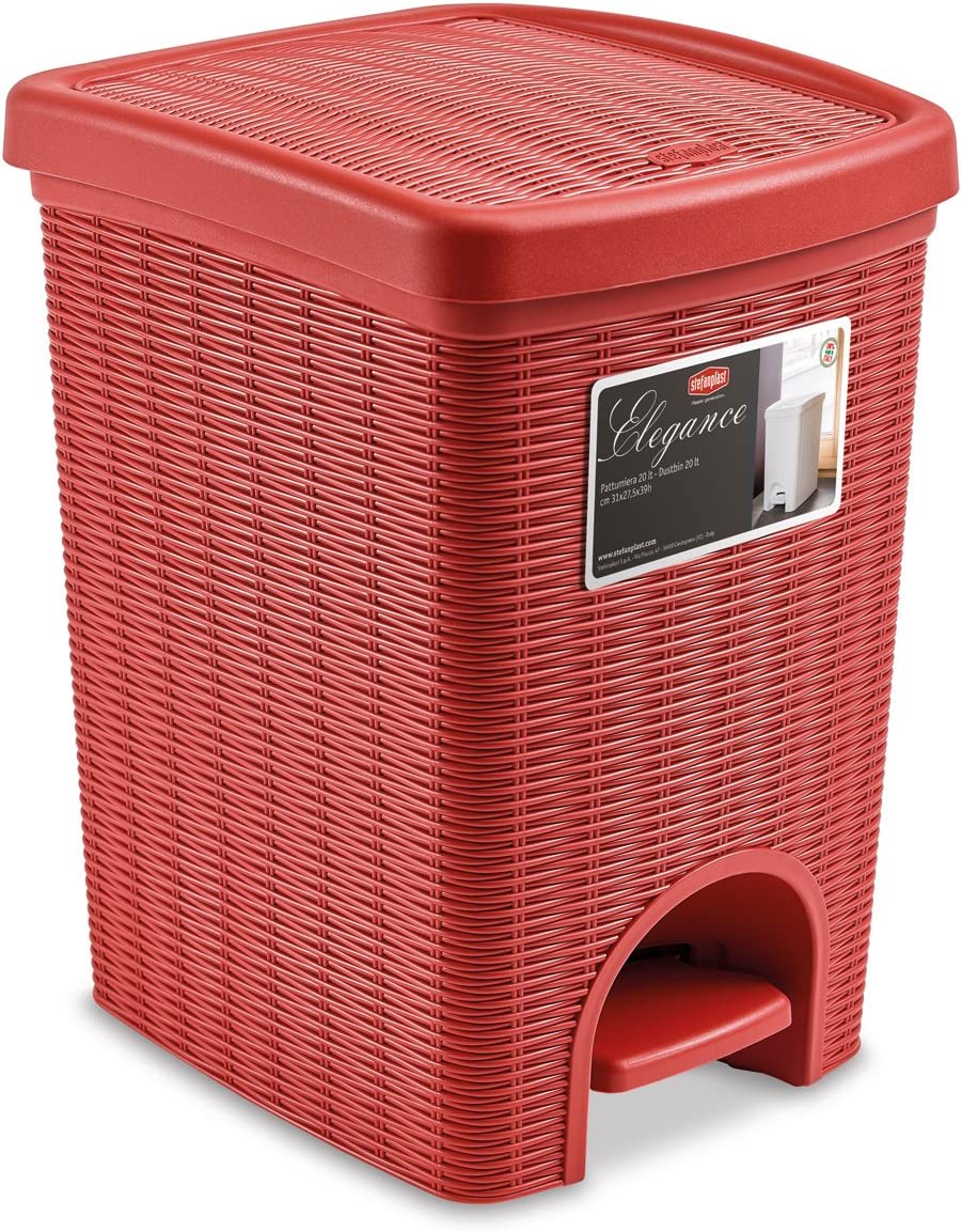 Elegance Dustbin, Dove Grey, 31 x 27.5 x 39 cm