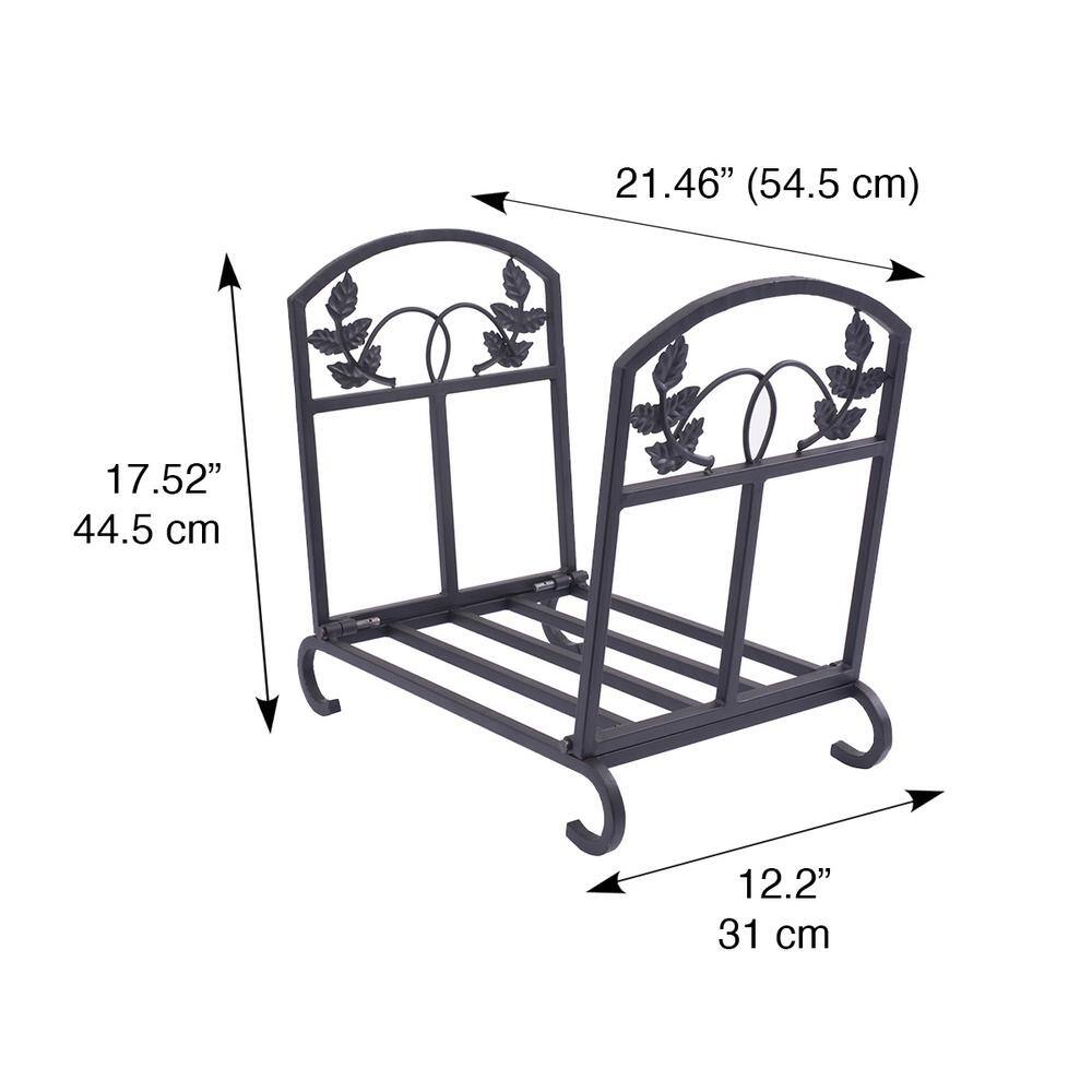 BLUE SKY OUTDOOR LIVING 21.46 in. W x 12.20 in. D x 17.52 in. H Folding Collapsible Firewood Rack FPAFWRB