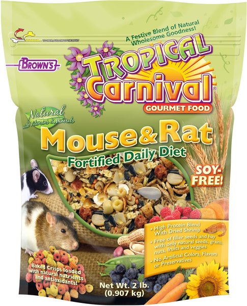 Brown's Tropical Carnival Fortified Daily Diet Natural Mouse and Rat Food