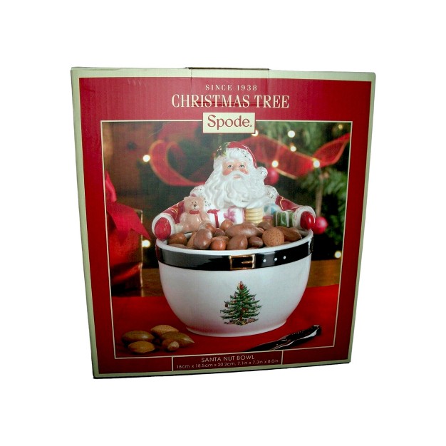 Spode Christmas Tree Gold Santa Nut Bowl