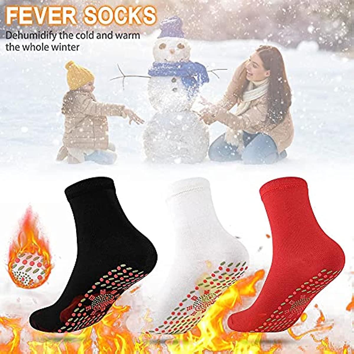 3 Pairs Self Heating Socks Unisex Heated Socks Men Women Agnetic Therapy Socks Comfort Breathable Massage Warm Foot Socks For Outdoor Skiing Camping R