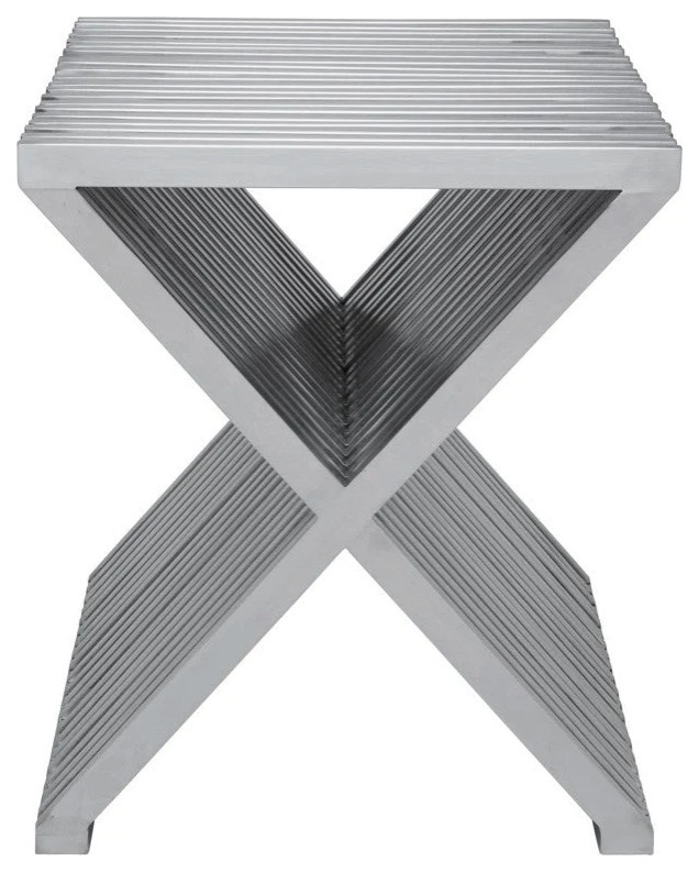 Clara Stainless Steel Side Table   Contemporary   Side Tables And End Tables   by Virgil Stanis Design  Houzz