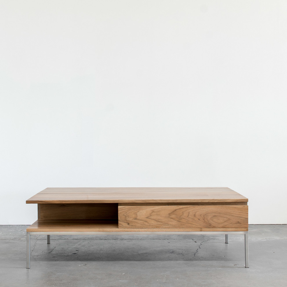 Soho Coffee Table  Natural Walnut   Contemporary   Coffee Tables   by HedgeApple  Houzz