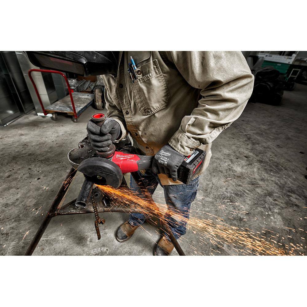 MW M18 FUEL 18V Lithium-Ion Brushless Cordless 4-12 in.5 in. Braking Grinder with Slide Switch (Tool-Only) 2883-20