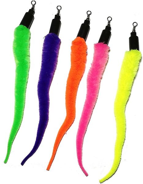 Pet Fit For Life 5 Piece Squiggly Worm Replacement Pack for Wand Cat Toy