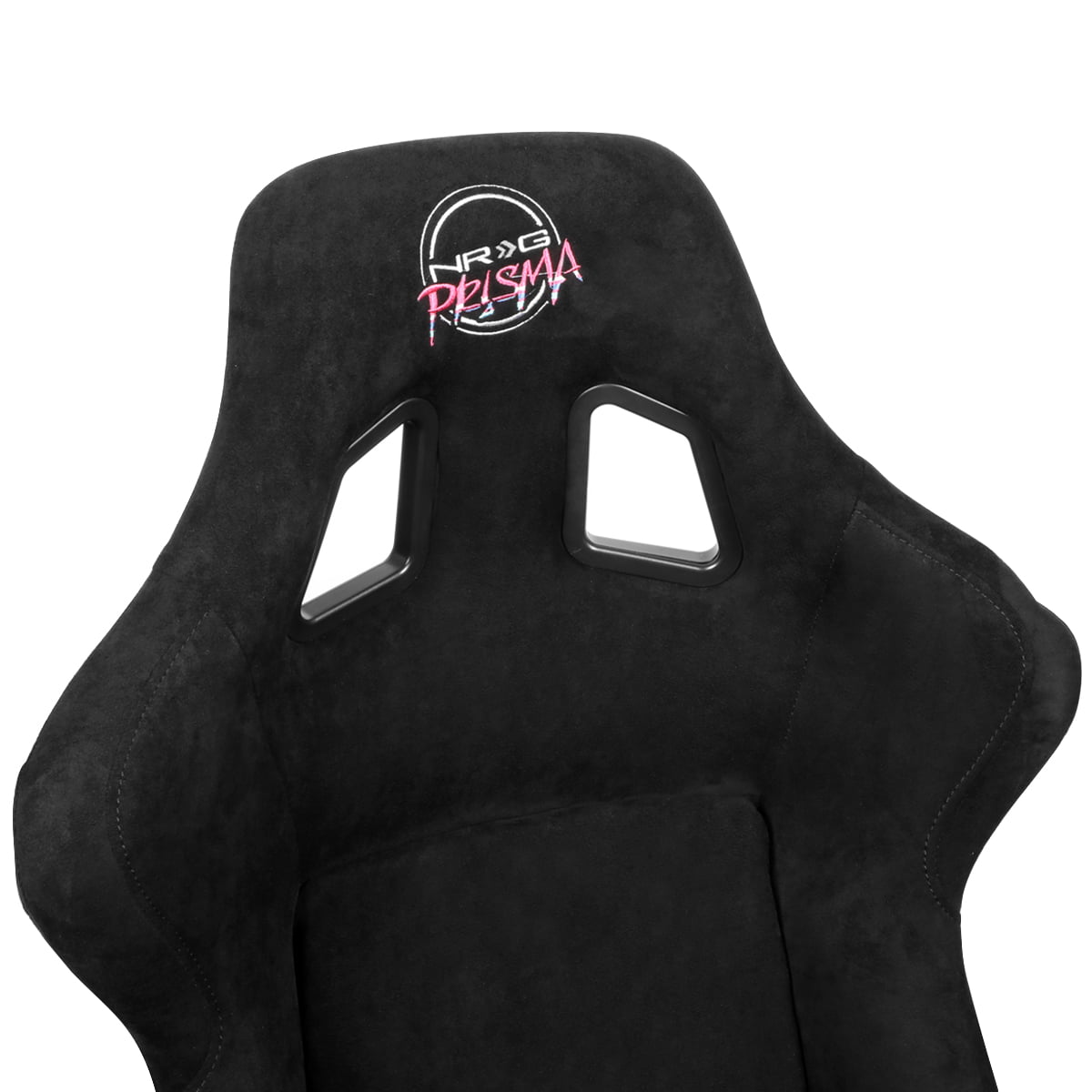 NRG Innovations NRG-FRP-302BK NRG Innovations FRP-302BK Prisma Series Fiber Glass Bucket Racing Seat Black Alcantara w/ Side Mountes (Large)